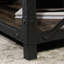 Table basse à plateau relevable, finition brune