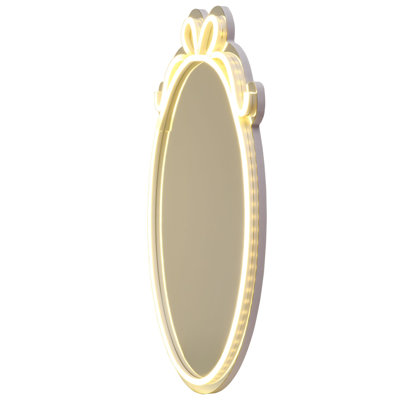 Melannco LED Bow Mirror, 10.6X15 Inch
