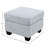 Darley 34" Ottoman, Soft Gray Chenille