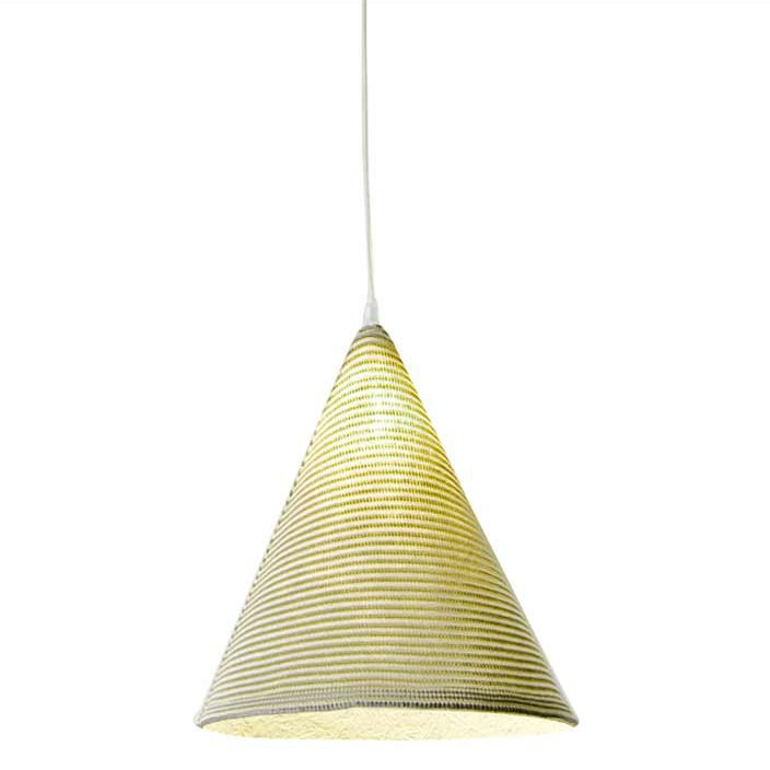 Jazz 1 - Light Chrome Cone Pendant, Yellow
