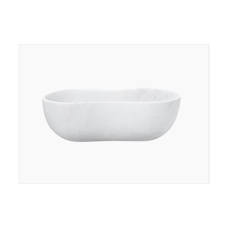 Bathroom Vessel Sink With Pre-Drilled Drain Hole, White