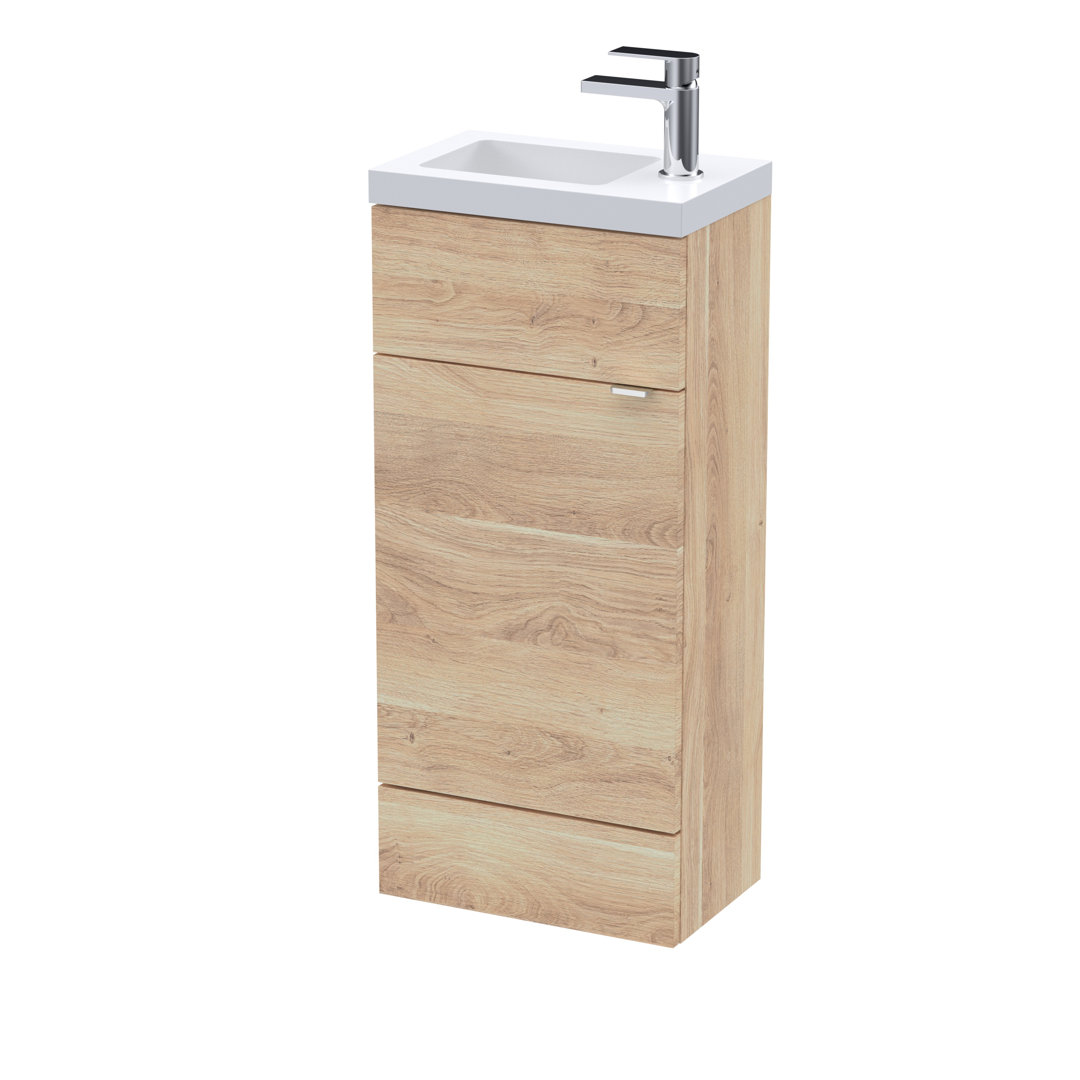 403mm Single Bathroom Vanity with Drop In Poly Marble Basin