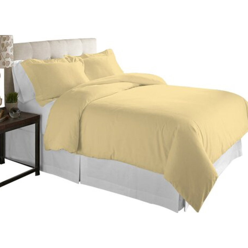 Modern & Contemporary Flannel Duvet Cover, Straw, Twin/Twin XL
