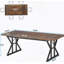Table de salle à manger polyvalente, table de cuisine classique-123406499-123406501