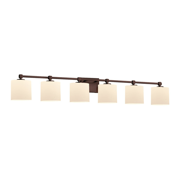 Éclairage pour meuble-lavabo 6 lumières Casson, Bronze foncé