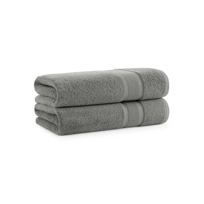 Serviettes de bain turques en coton Aegean 600 gt Aston & Arden, Gris foncé