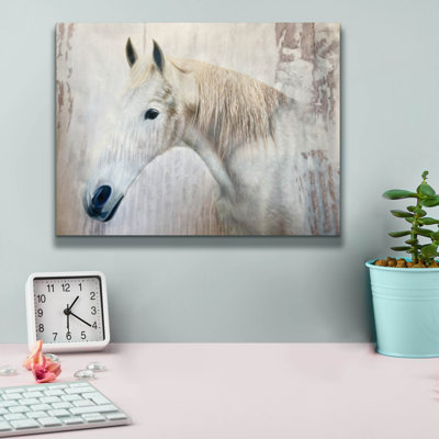 "Cheval de ferme rustique blanc 3"