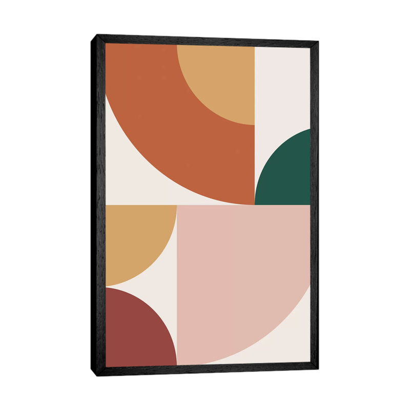 Abstract Geometric XIII - Print on Canvas, 66.04 cm H x 45.72 cm W, Black Framed