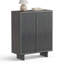 Banc de rangement pour porte d'entrée à cannelures 31,6 po à 5 niveaux avec tablettes réglables-255377548-267494469