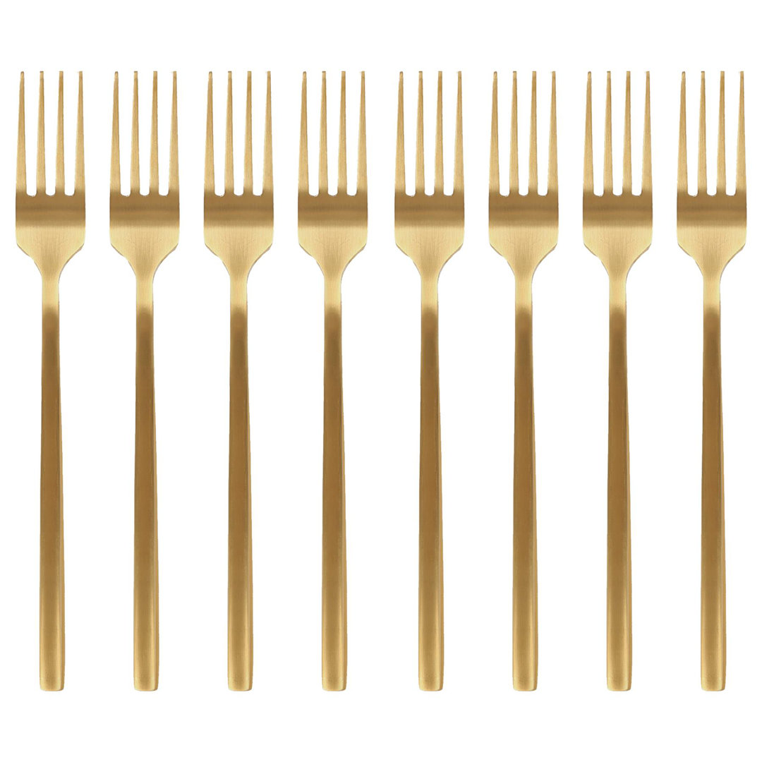 Stainless Steel Dinner Forks - 19.5cm - Pack of 8