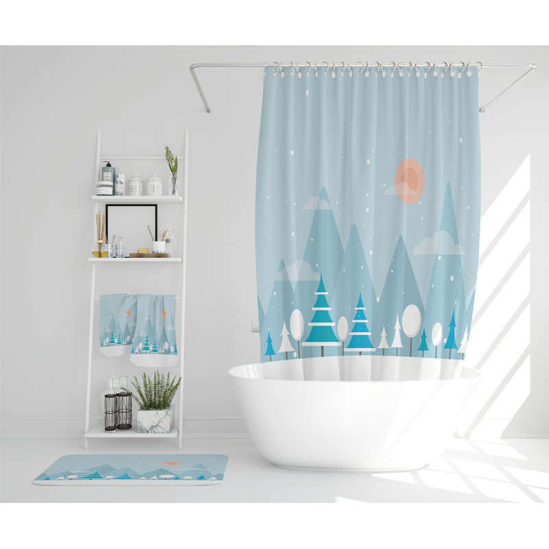Jamila Polyester Shower Curtain Set