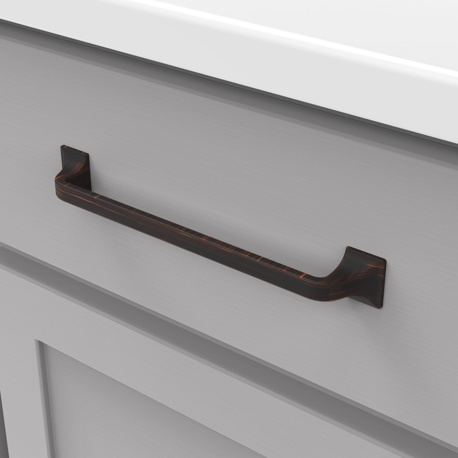 Forge Farmhouse Cabinet Pull, 7-9/16", Vintage Bronze, 1
