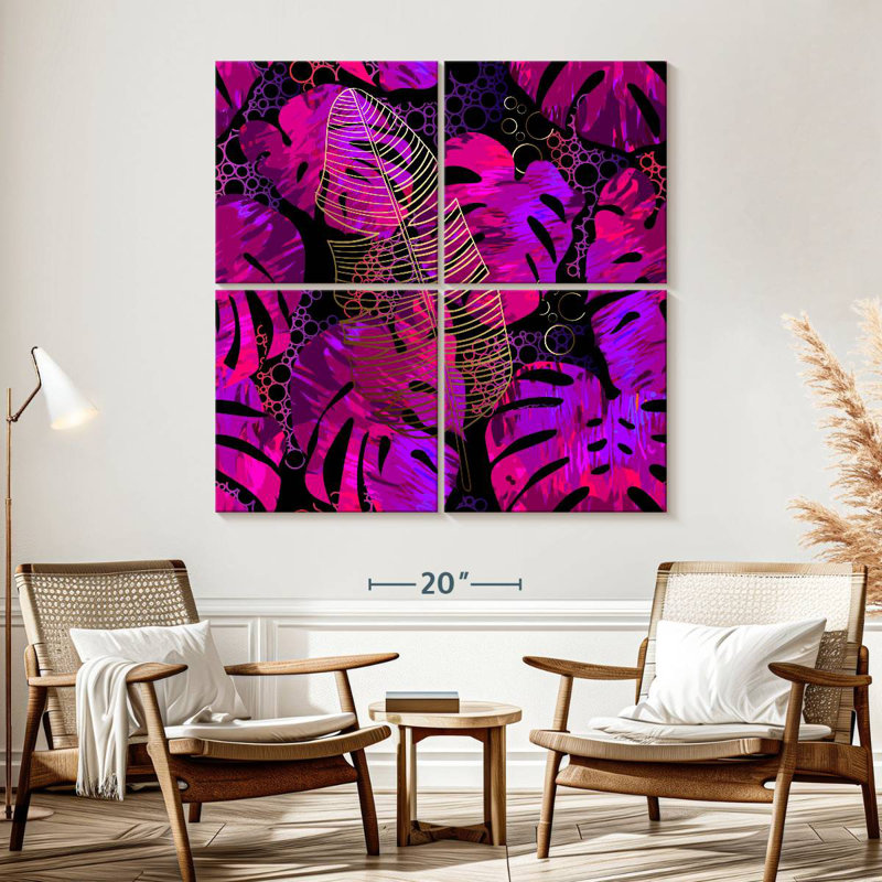 Rose vif Monstera
