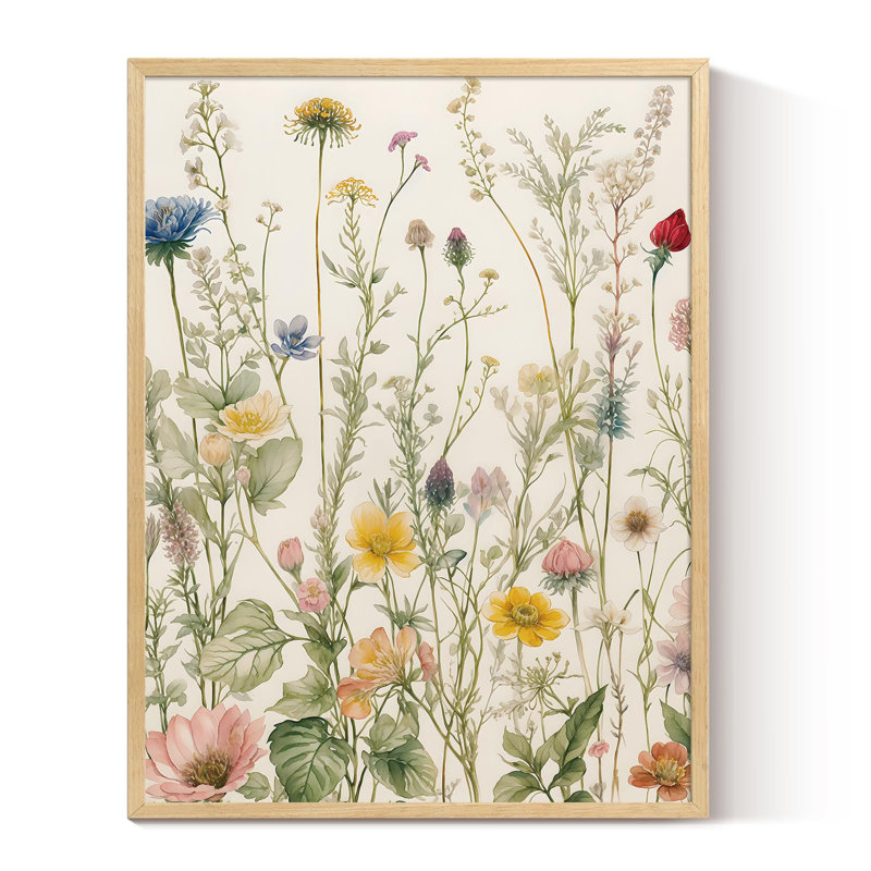 Art mural encadré en métal Wildflower