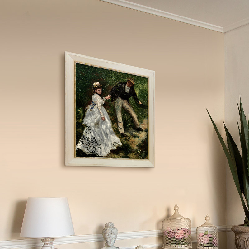 «La Promenade» par Pierre-Auguste Renoir, reproduction d'art sur toile encadrée, H 28,5 po x l 24,5 po x P 2 po