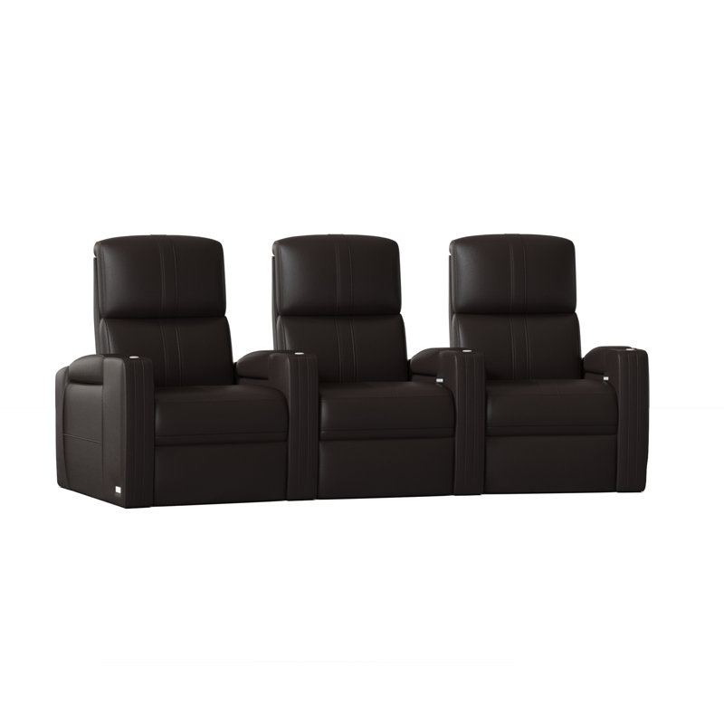 Rangée de cinéma maison Flash HR (rangée de 3), Brun ultra foncé