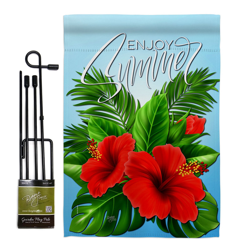 Double Sided 18.5'' H x 13'' W Polyester Flag Set