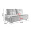 Canapé-lit causeuse gris foncé 100% polyester-1189142205