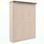 Grand lit escamotable avec lumières DEL et grand lit escamotable beige pour petits espaces