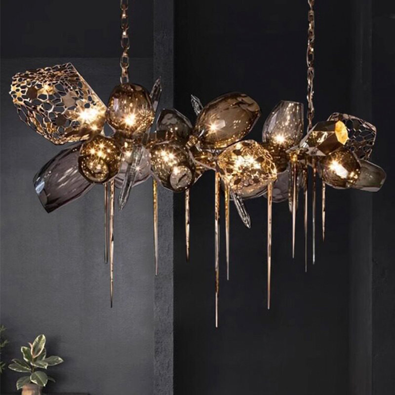 Lustre en cristal de luxe Nordic Light Convient pour la salle à manger, le salon, la cage d'escalier, 22