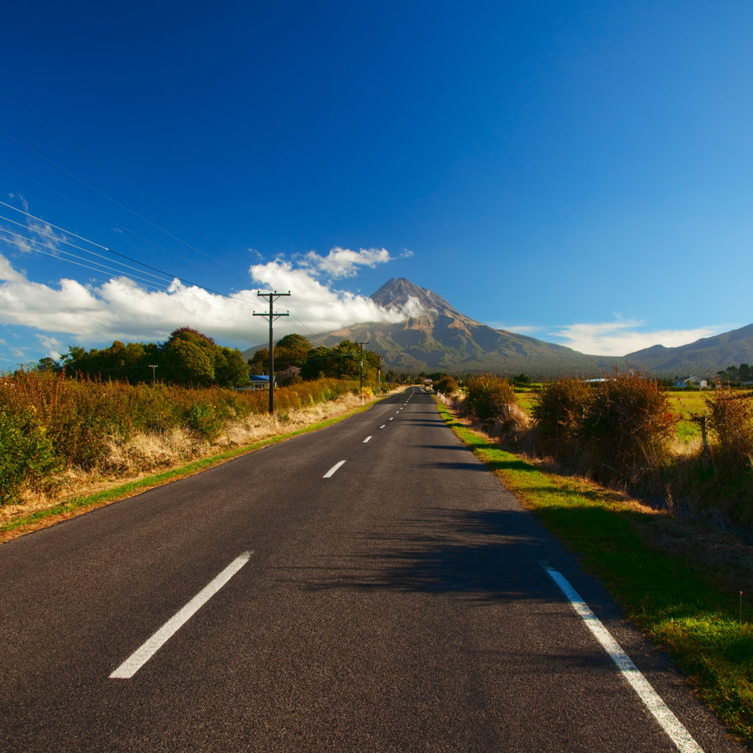 Straße zum Vulkan Taranaki