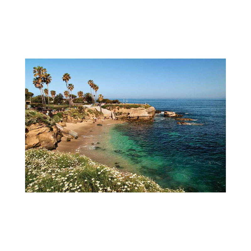USA, California, La Jolla, Clear Water On A Spring Day At La Jolla Cove by Ann Collins - Wrapped Canvas Print