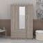 Armoire-penderie 3 portes avec tablettes et miroir-1968637460