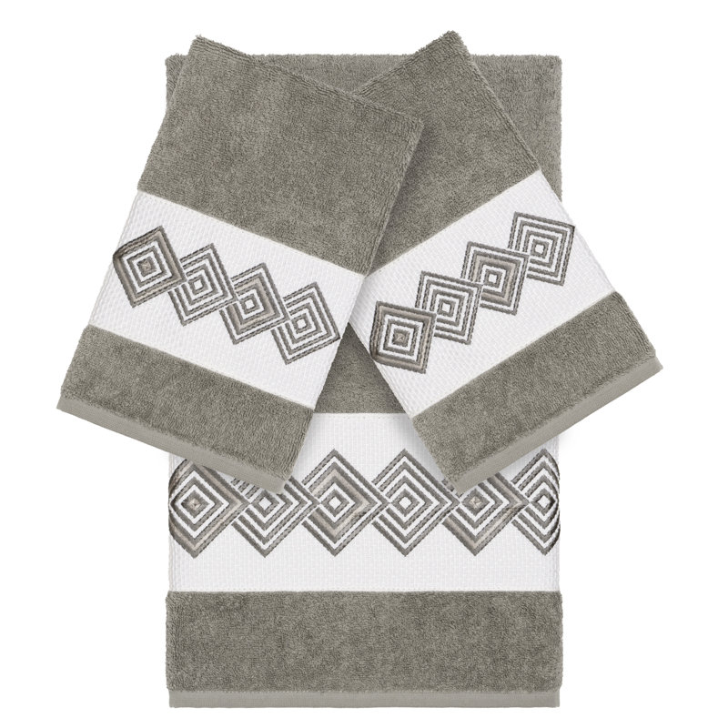 Ensemble de serviettes 3 pièces Noah, Gris foncé