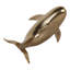 Sculpture ornementale de statue de baleine pour la décoration intérieure - Figurine d'objets décoratifs inspirés de l'océan - 11 po, or