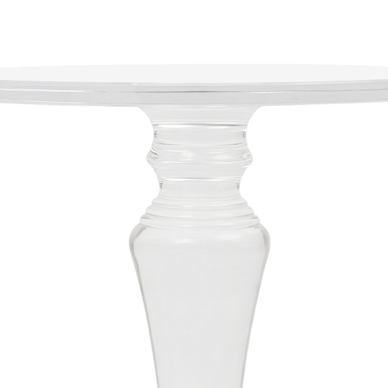 Modern Clear Acrylic Side Table Round End Table For Living Room Bedroom Office