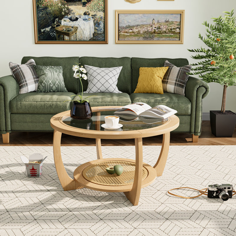 Boria Round Rattan Coffee Table