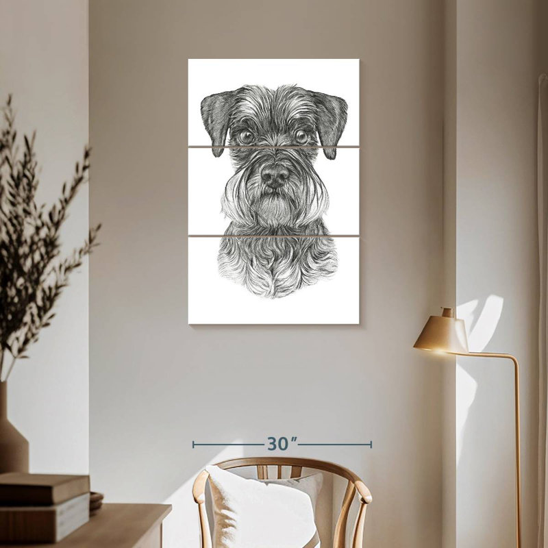 Brampt Schnauzer, 57'' H x 36'' W