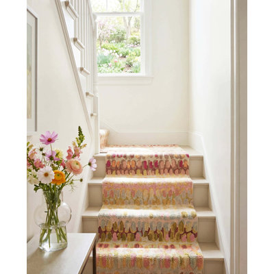 Paint Chip Pastel Hand-Hooked Abstract Wool Rug