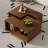 53.2'' Modular Wood Coffee Table- Convertible to Square/Rectangle, Minimalist Side Table with Wood Grain Veneer, Adjustable Configuration, 2 Pieces
