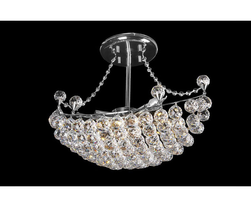 London Semi Flush Mount, Chrome