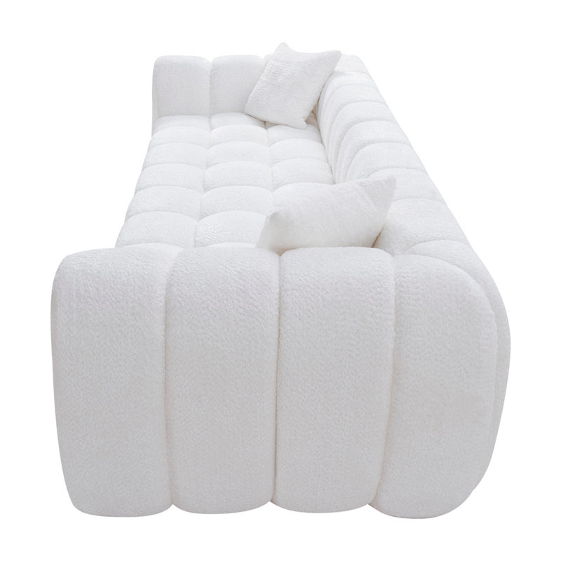 Canapé surdimensionné 102,7 po avec deux coussins, Blanc
