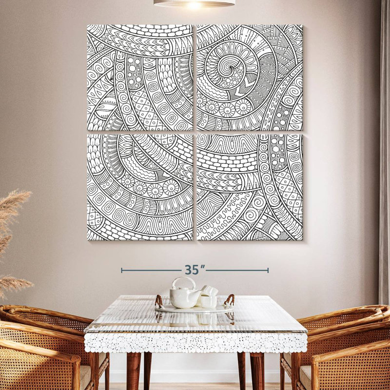 Kerner Zentangle Swirls, 50'' H x 50'' W