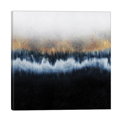 Golden Horizon - Square by Elisabeth Fredriksson - Wrapped Canvas Painting