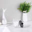  Contenant de rangement en verre à motif géométrique grille - noir mat-17101061