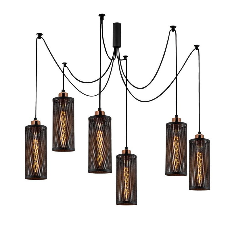 Driffield 6 - Light Black Unique/Statement Pendant