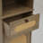 68‘’H Narrow Corner Bookcase Rattan Bookcase With Drawers And Doors