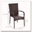 Ensemble de 2 chaises de salle à manger d'extérieur empilables en PE avec coussins moelleux Outsunny