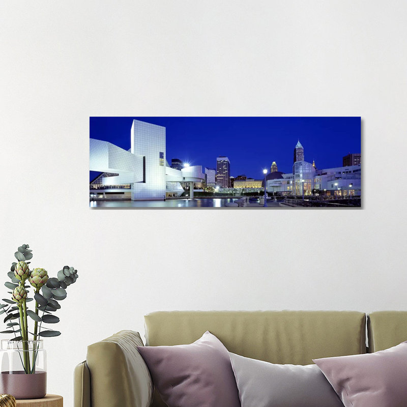 Cleveland, Ohio, USA 1 Piece Wrapped Canvas Panoramic Wall Art, 121.92 cm H x 40.64 cm W x 3.175 cm D