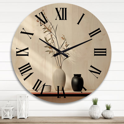 Horloge murale en bois massif Lavrrick