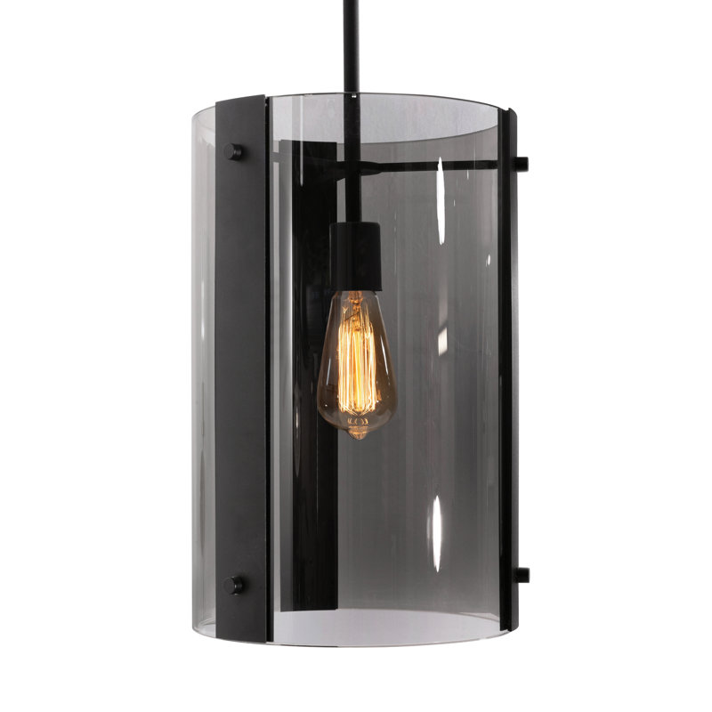 Luminaire suspendu simple noir 1 lumière Navendra
