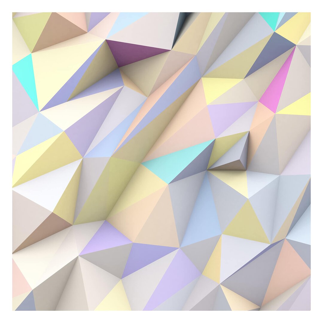 Strukturierte Tapete Geometric Pastel Triangles in 3D 2,4 m x 240 cm