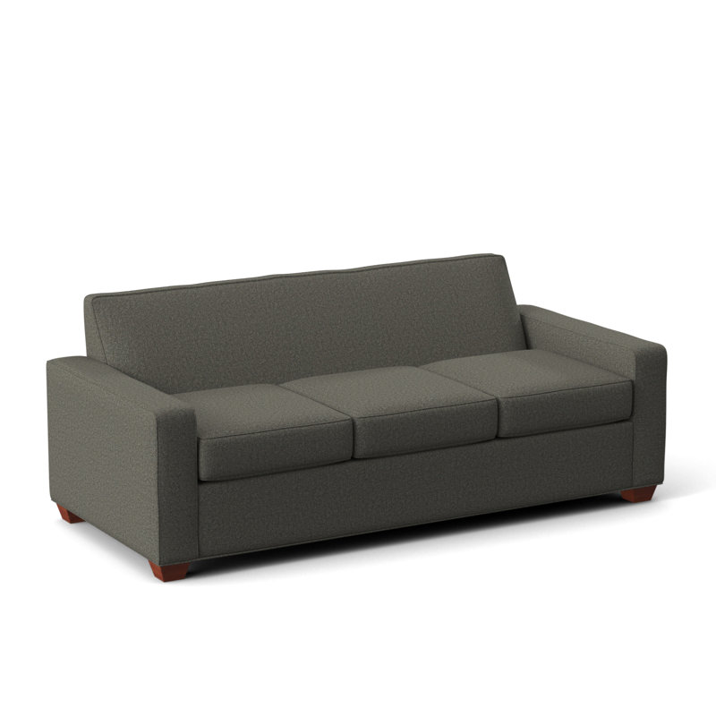 Avery 80" Square Arm Sofa with Reversible Cushions, BM Cherry, Dorset Ash