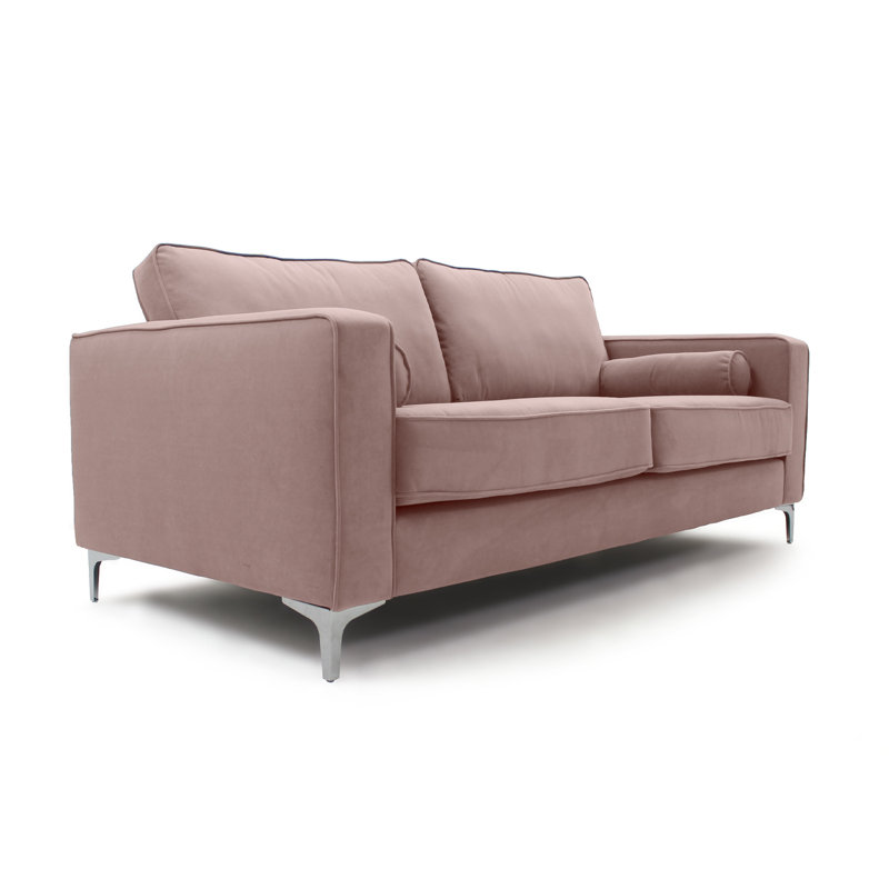 Georgio 3 Seater Velvet Sofa, Dusky Pink