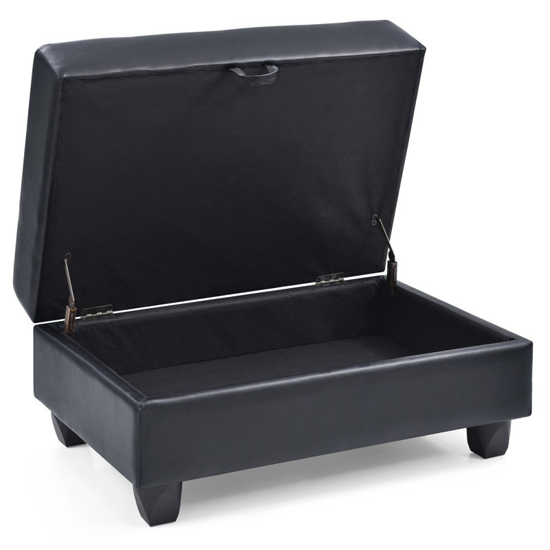 Revere Ottoman, Black, Black