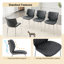 Chaises de salle à manger ergonomiques gris foncé, cuir ciré à l'huile, style Mid-Century, parfait pour la maison